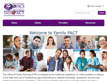 Tablet Screenshot of familypact.org